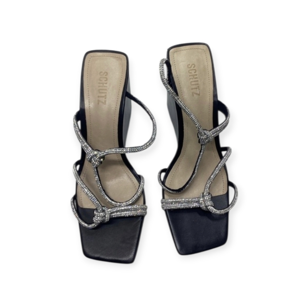 Schultz Lauryn Crystal Strappy Wedge Sandal Size 9